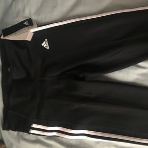 Black Adidas tights with stripes